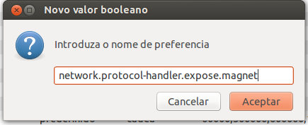 Configurar Firefox descargar magnet links