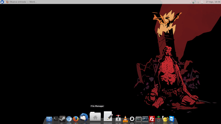 fondo de pantalla xfce con docky