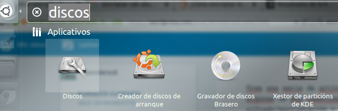 Administrador de discos de Ubuntu