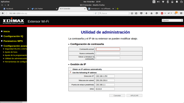 Edimax administración