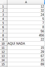 Ejemplo con varios valores