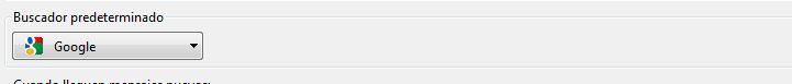 Eligiendo el buscador predeterminado